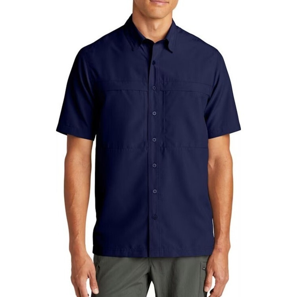 Port Authority Short Sleeve UPF 30 UV Daybreak Shirt - True Navy - 2XL - #W961